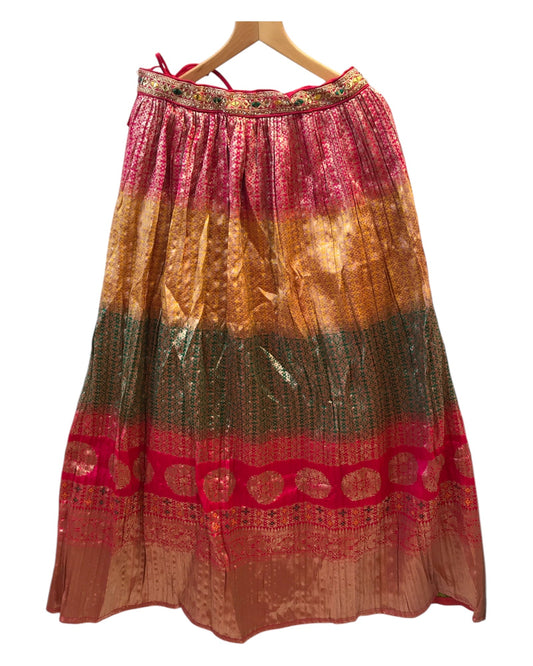 Size 10 / 36" Bust - Multi Coloured - Ready Made Lehenga Set - UK Stock - 24h Dispatch - KTC250115 TV 0125 - Prachy Creations