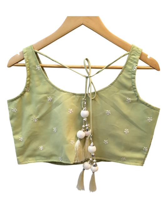 Size 12 / 38" Bust - Mint / Light Green - Ready Made Lehenga Set - UK Stock - 24h Dispatch - KTC250117 TK 0125 - Prachy Creations
