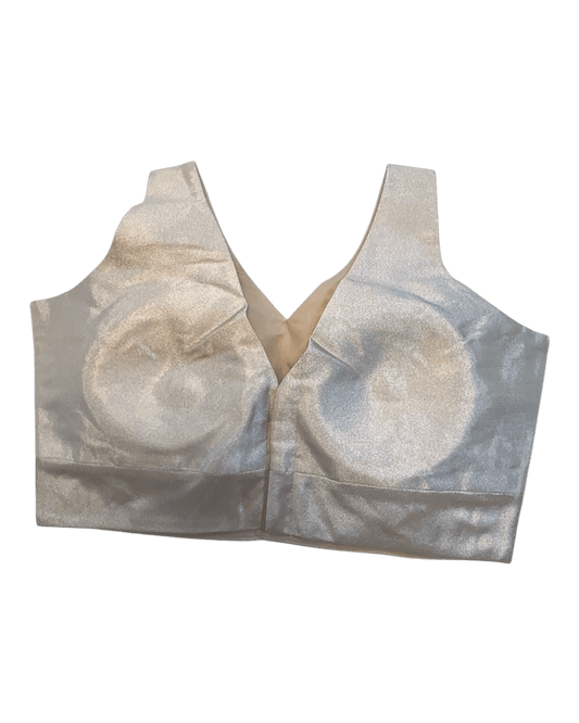 Size 38" / UK 12 - Rose Gold - Silky Saree blouse with cups, Sleeveless - UK Stock - Quick Delivery - RNK - R722A-KY - Prachy Creations