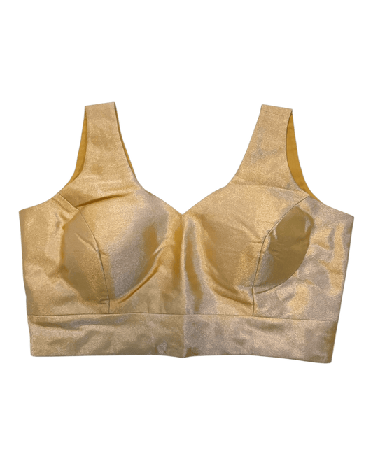 Size 40" / UK 14 - Peach - Silky Saree blouse with cups, Sleeveless - UK Stock - Quick Delivery - RNK - R722A-KY - Prachy Creations