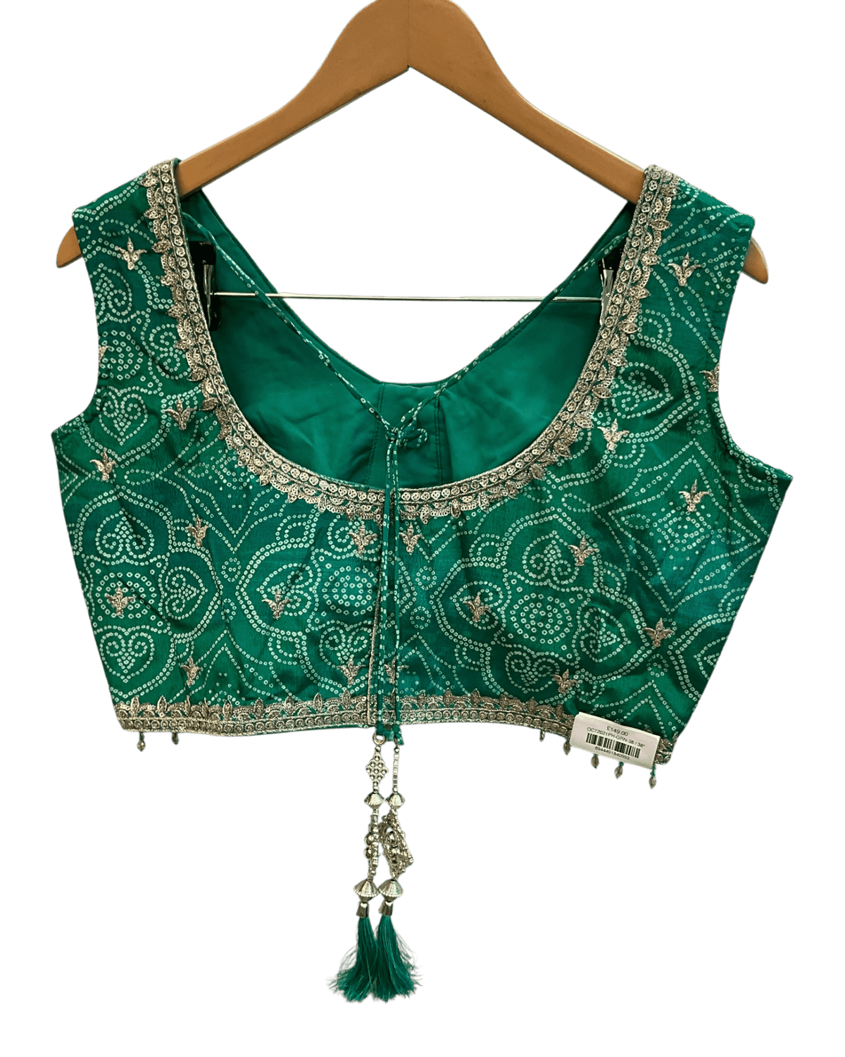 Size UK 12 (38" Bust) Adjustable to Size 14 - Green - Rajasthani Print Silky Lehenga Set - Mehndi / Sangeet / Bridesmaids / Weddings / Garba - UK Stock - 24h Dispatch - OC72021 05PH26 - Prachy Creations
