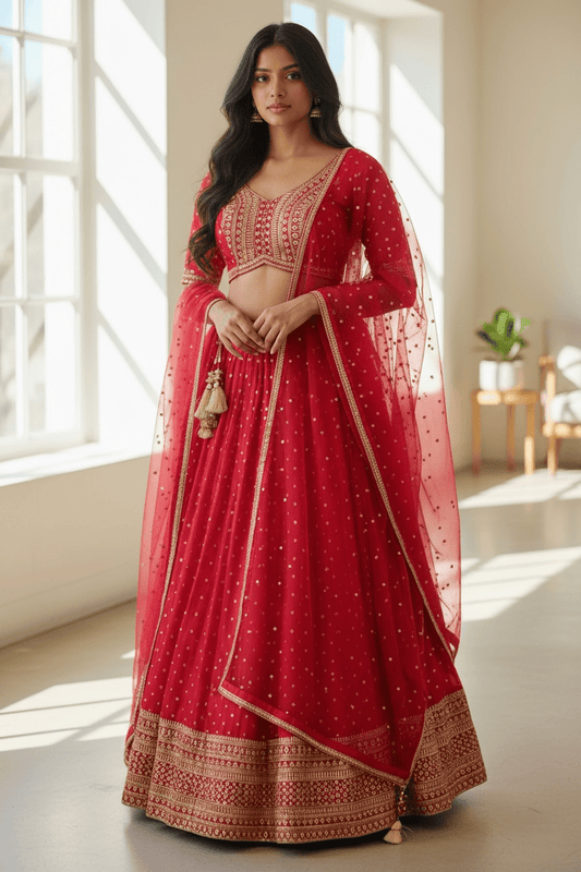 Stunning Magenta / Fuchsia Pink Lehenga Set - Size 12(38") - UK Stock - 24h Dispatch - OC420837 AY - Prachy Creations