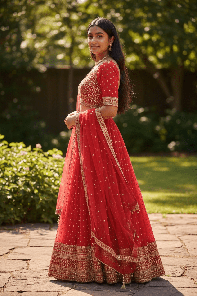 Stunning Magenta / Fuchsia Pink Lehenga Set - Size 12(38") - UK Stock - 24h Dispatch - OC420837 AY - Prachy Creations