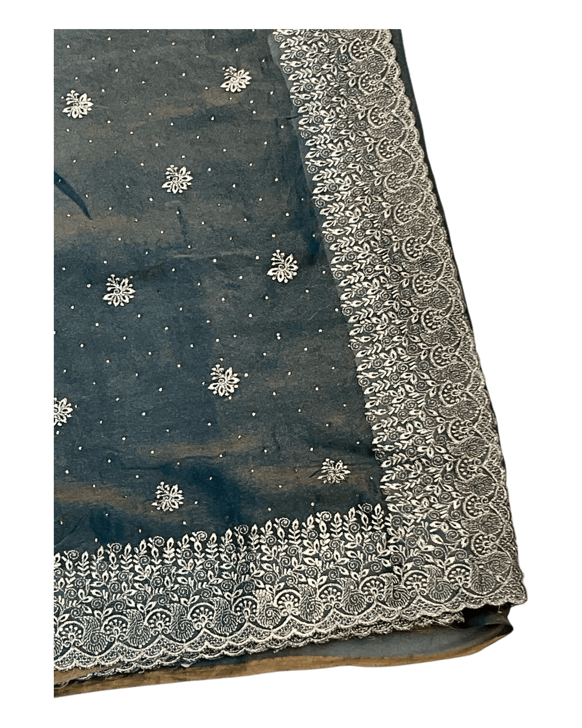 Turquoise Blue - Classic Saree with Thread Work Border and Blouse Piece - UK stock - 24hr Dispatch - RS2534 VY - Prachy Creations