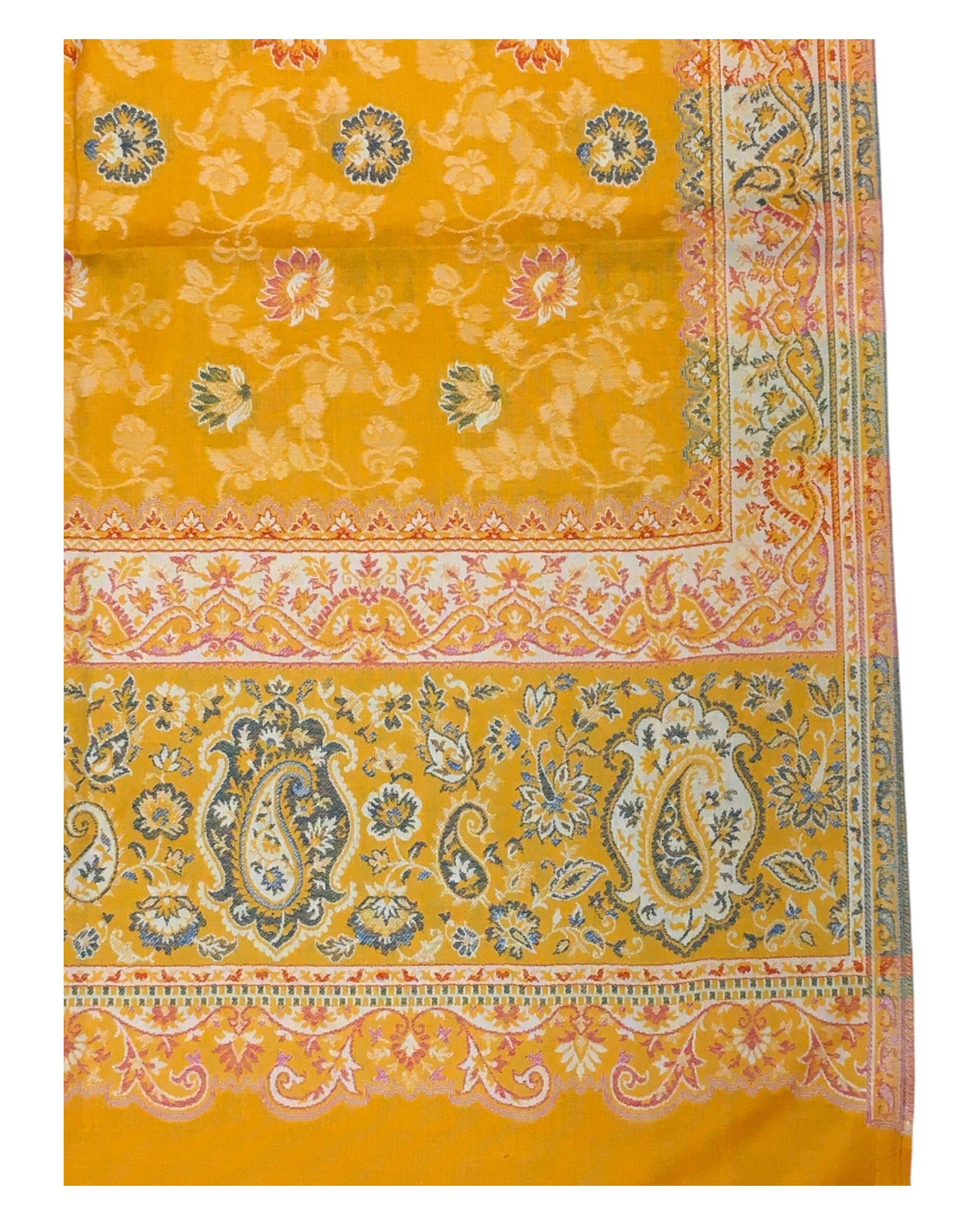 Yellow - Soft Art Wool Handloom Woven Shawl - (P350) 11KY24 NTC2414 - Prachy Creations