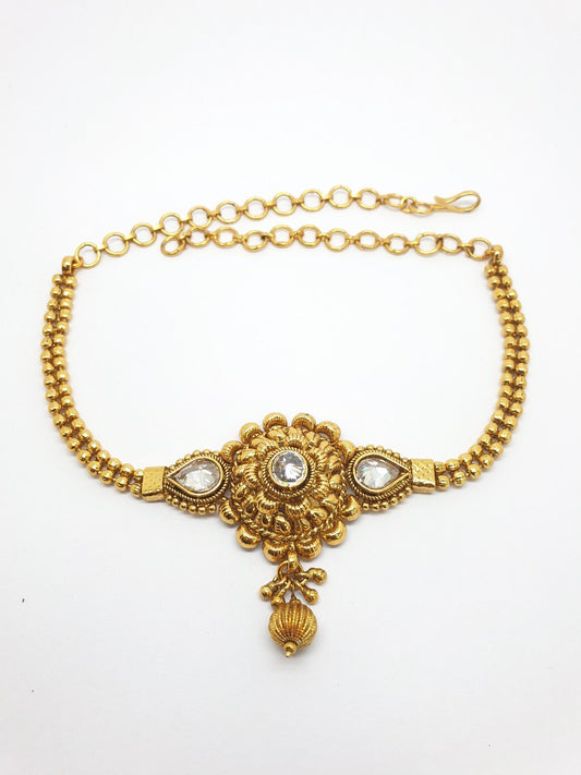 Gold Finish Arm Band - Baju Bandh - Fashion Jewellery - Bollywood - Weddings - ANUP05J 0919 - Prachy Creations