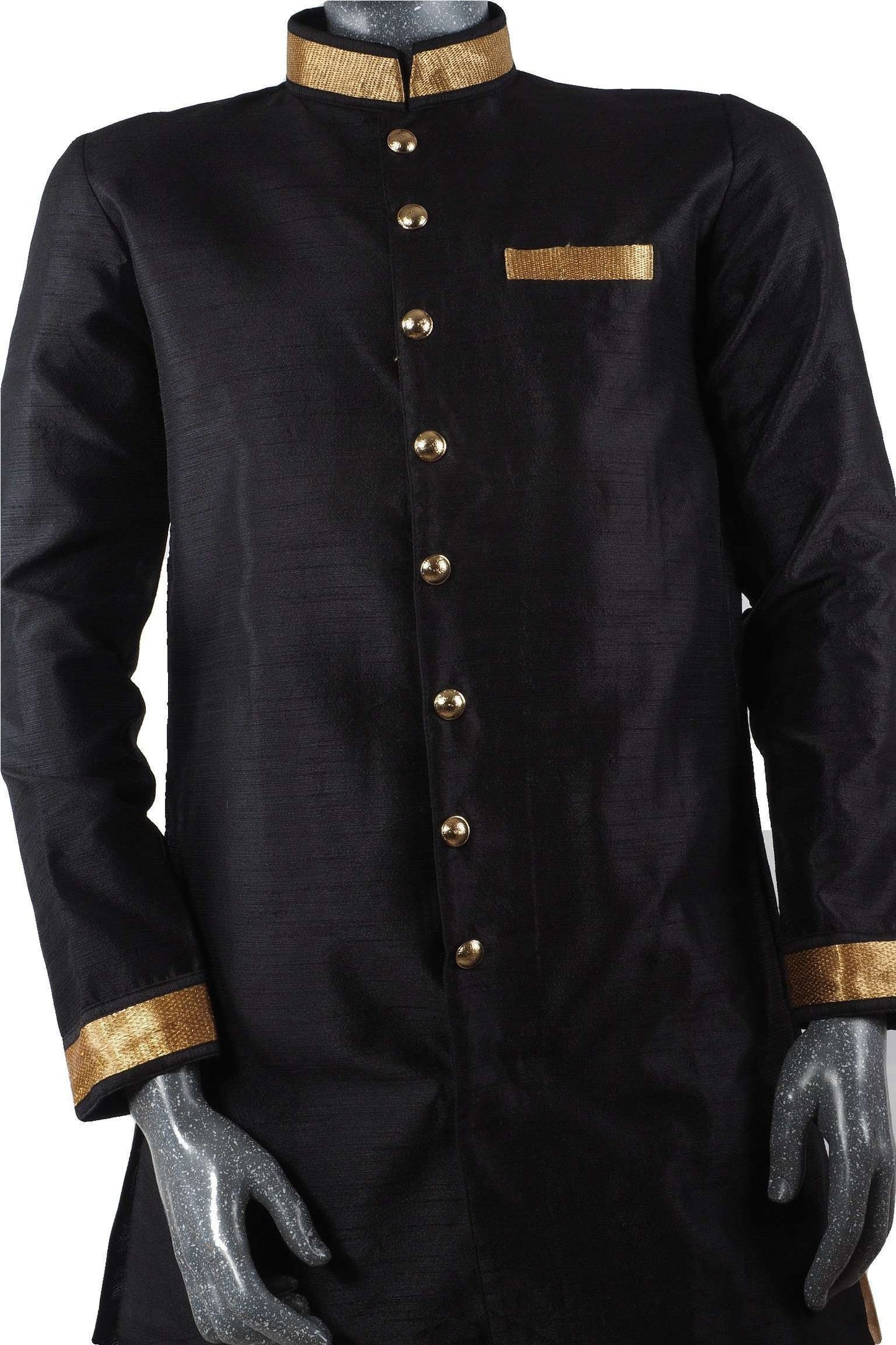 Karbhari 04TK17- Mens Black Blue Light Sherwani / Kurta set - Prachy Creations