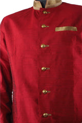 Karbhari 04TK17- Mens Red Blue Light Sherwani / Kurta set - Prachy Creations