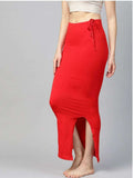 24hr Dispatch - 18 Colours - Womens Stretchy ShapeWear Saree Petticoat with side slit and drawstring