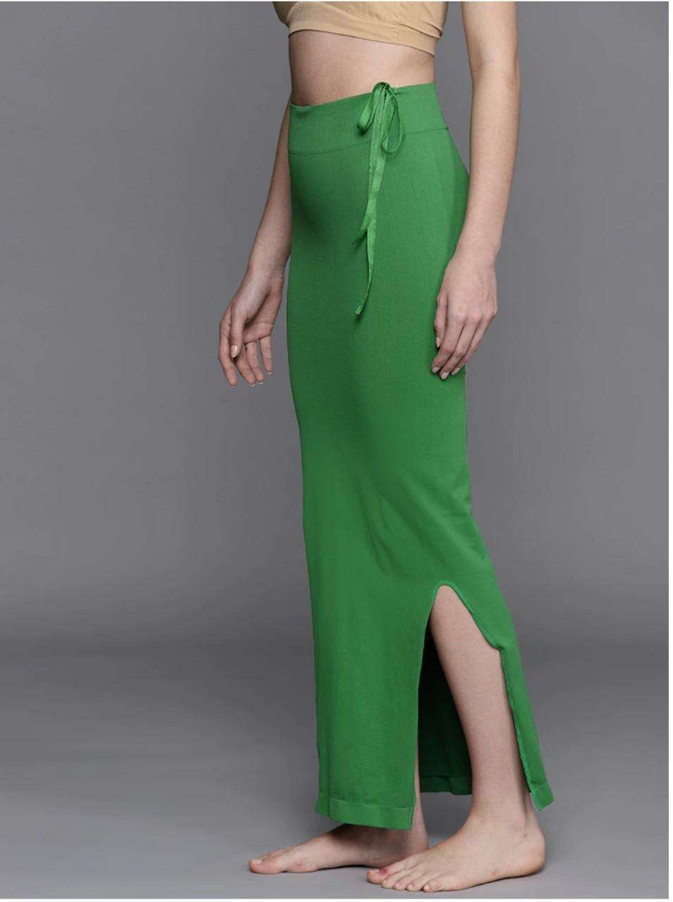 24hr Dispatch - 18 Colours - Womens Stretchy ShapeWear Saree Petticoat with side slit and drawstring
