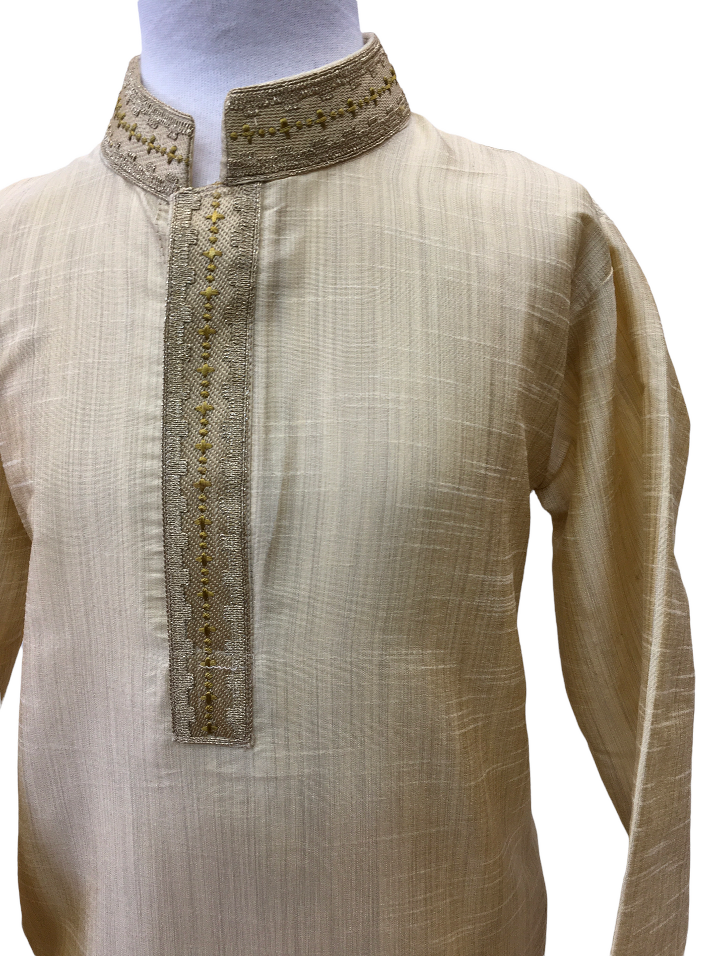 Bollywood / Indian weddings - Boys Silky Cream Kurta set - KCS2214 R 0322