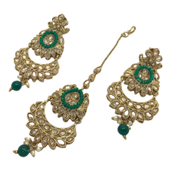 Green Ladies Choker Necklace set - Bollywood - Weddings - HB610KP 0921