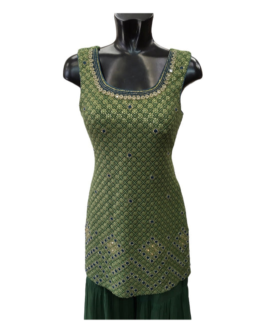 Green - Fully Embroidered Trousers Suit - UK Stock - 24h Dispatch - ZC2314 CP 0323