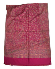 Magenta - Soft Art Wool Handloom Woven Stole - NTC2205 C 1022