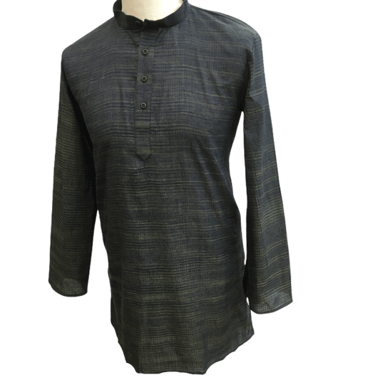 Mens Indian Dhoti Kurta Top in Navy, Thigh Length, for weddings, Bollywood Party  - Adhish Rp1219 - Prachy Creations