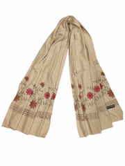 Full size Handloom woven shawl with thread work. ISQ2001 J0920 - Prachy Creations