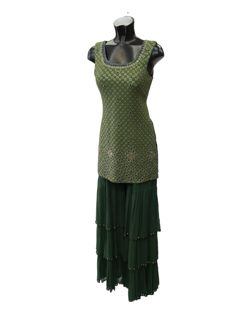 Green - Fully Embroidered Trousers Suit - UK Stock - 24h Dispatch - ZC2314 CP 0323