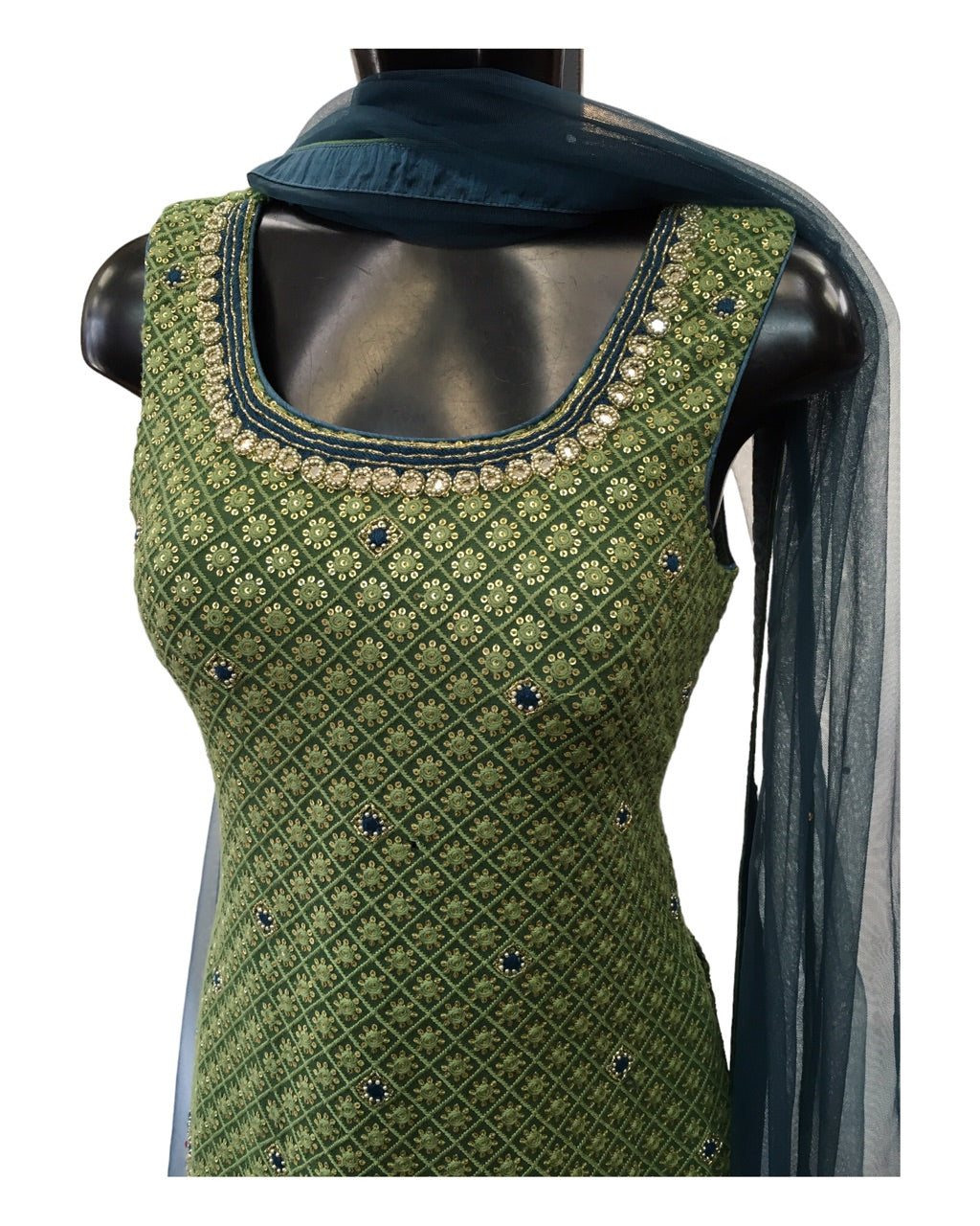 Green - Fully Embroidered Trousers Suit - UK Stock - 24h Dispatch - ZC2314 CP 0323