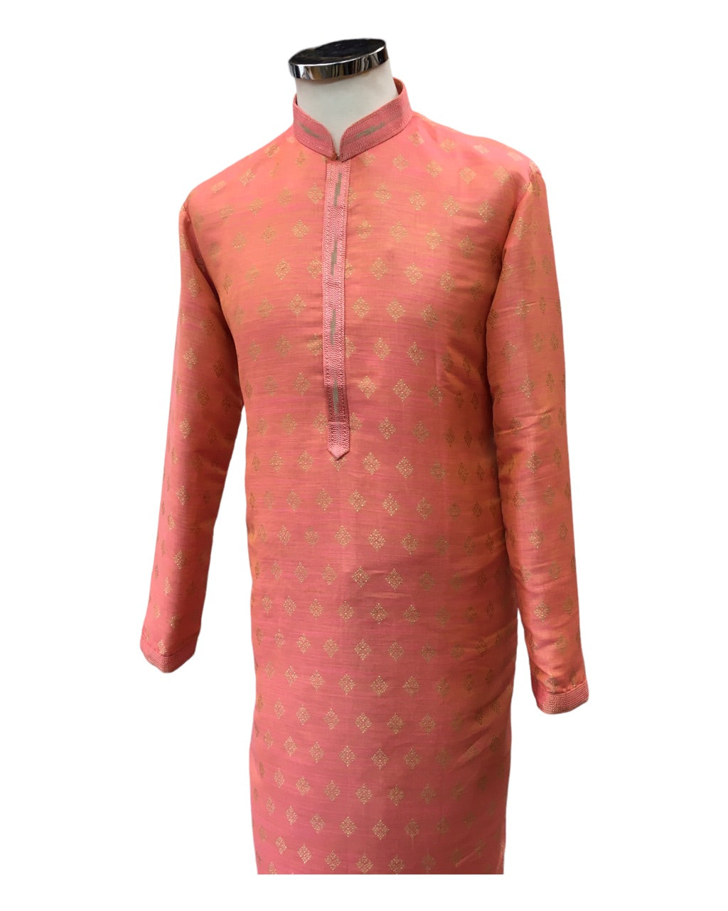 Coral Pink - Mens Kurta Set - UK Stock - 24h Dispatch - JAHAN VJ 0223