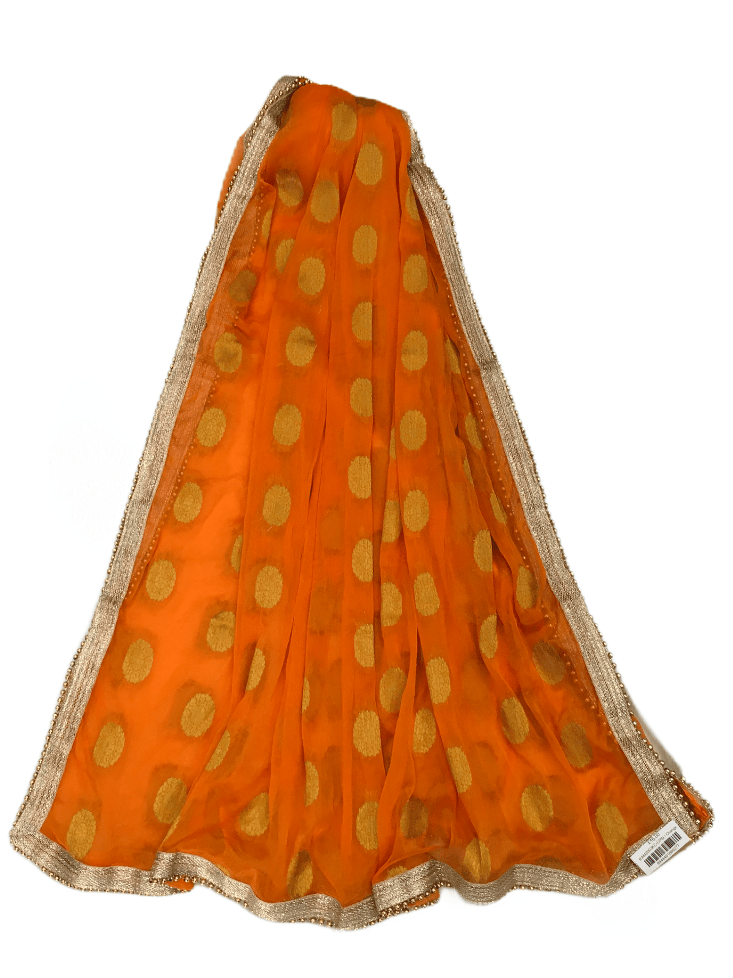 Benarasi Handloom Chiffon Dupatta with Beaded Border - Mix N Match - KAM2003 Rp0320 - Prachy Creations