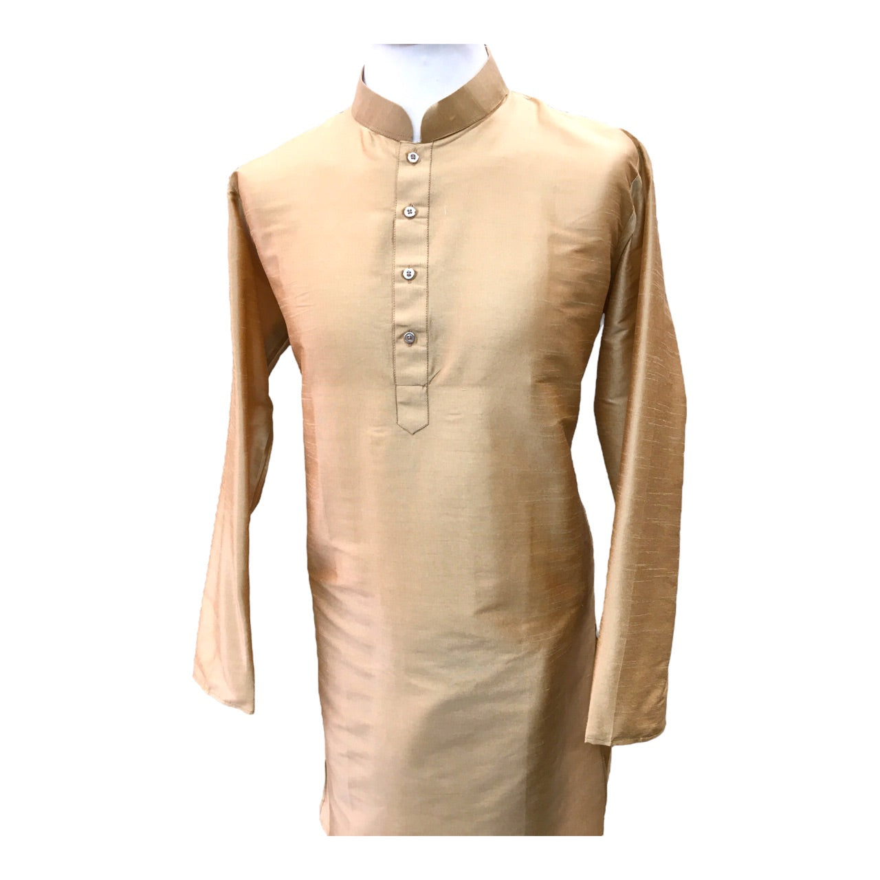 Gold - Mens Plain Silky Kurta Set - Ideal under a waitcoat - KCS2211 KK 0322