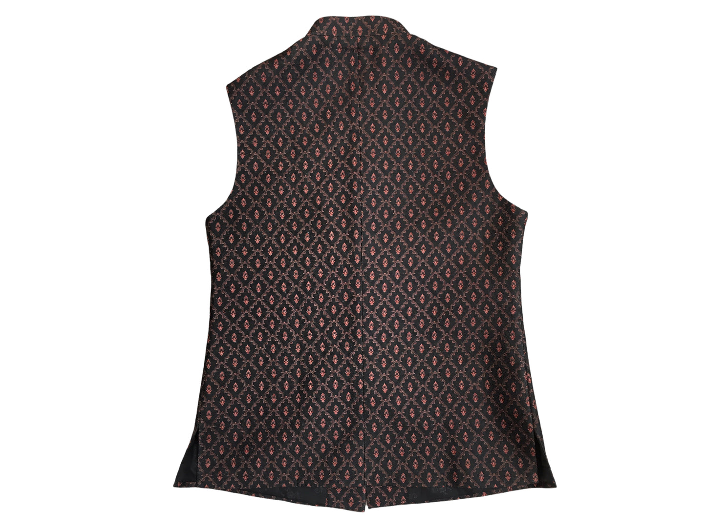 Black - Premium Handloom Brocade Mens Waistcoat - Amazing Fit - DG2204 KJ 0522