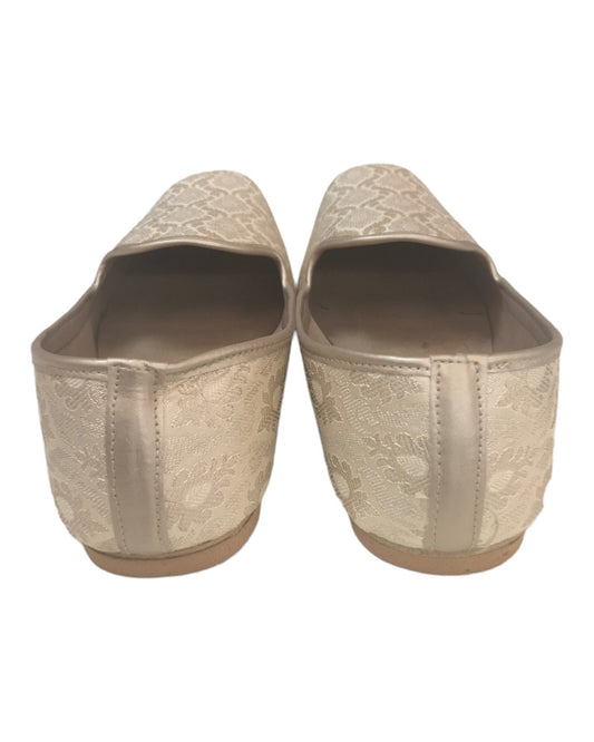 Mens Very Comfortable Gold Brocade Loafer Style Mojri - Indian shoes - Mojari, Khossay - YD2214 A C