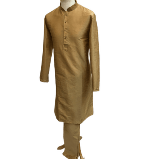 Mens Silky Gold Kurta Sets -MIx N Match with waistcoats and Dupattas - VL1912 KV1119 - Prachy Creations