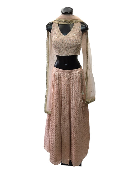 Baby Pink Ready Made Lehenga Set - UK Stock - 24h Dispatch - ZC2301 HY 0323