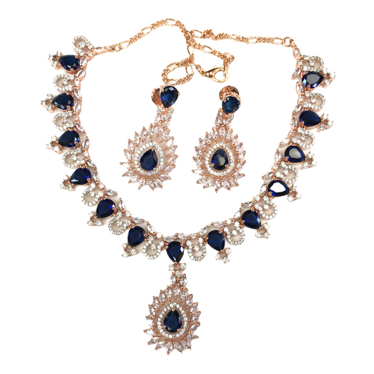 AD Choker with matching earrings - AE2113 KP0521