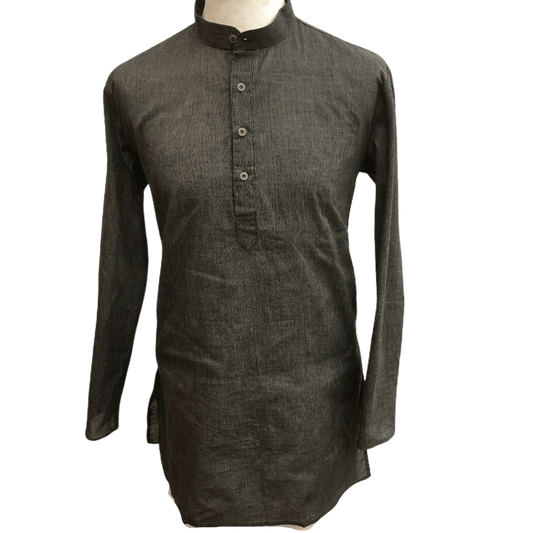 Mens Indian Dhoti Kurta Top in Brown, Thigh Length, for weddings, Bollywood Party - Alamgir R1219 - Prachy Creations