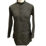 Mens Indian Dhoti Kurta Top in Brown, Thigh Length, for weddings, Bollywood Party - Alamgir R1219 - Prachy Creations
