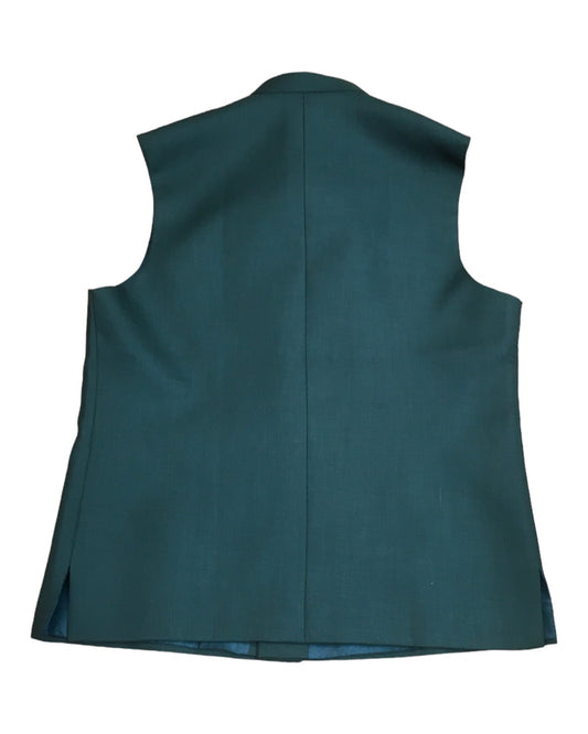 Green - Rich Jute Material Indian Mens Waistcoat - Bollywood - DM2304 KJ 1222