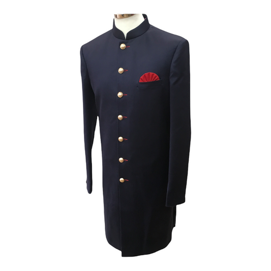 Mens Simple Navy Blue Sherwani - VL1910 RV1119