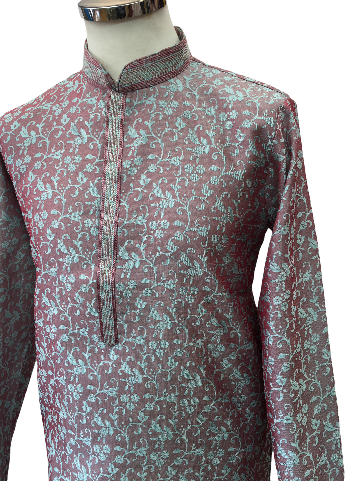 Mens Indian Kurta Set - Handloom Brocade - Multi Coloured - SEN2209 KC0422