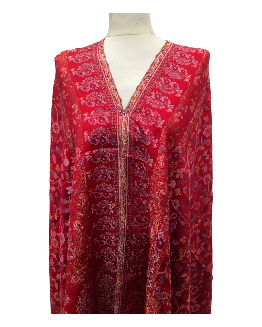 Red - Soft Handloom Pashmina Stole - UK Stock - NTC2203 KC 1022