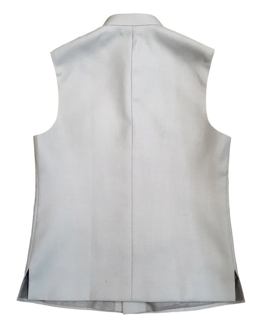 Light Grey - Rich Suiting Material Indian Mens Waistcoat - Bollywood - DM2303 KJ 1222 - Prachy Creations