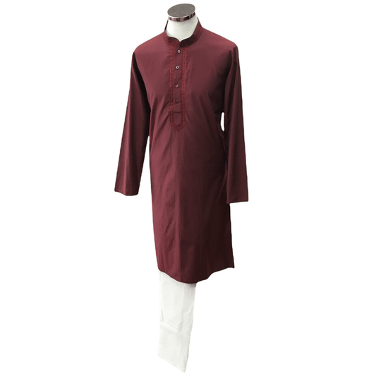 Maroon Cotton Silky Mens Kurta Set - Sangeet Mehendi Haldi KCS1001KY 0921 - Prachy Creations