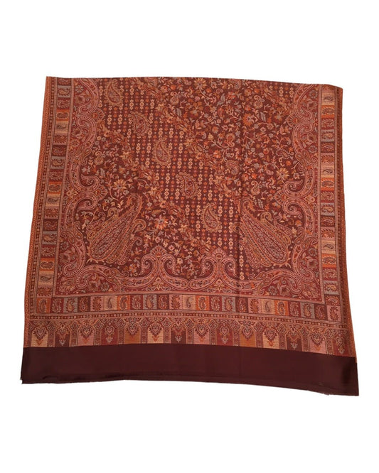 Maroon - Soft Art Wool Handloom Woven Shawl - UK Stock - 24hr - NTC2209 KT 1022 - Prachy Creations