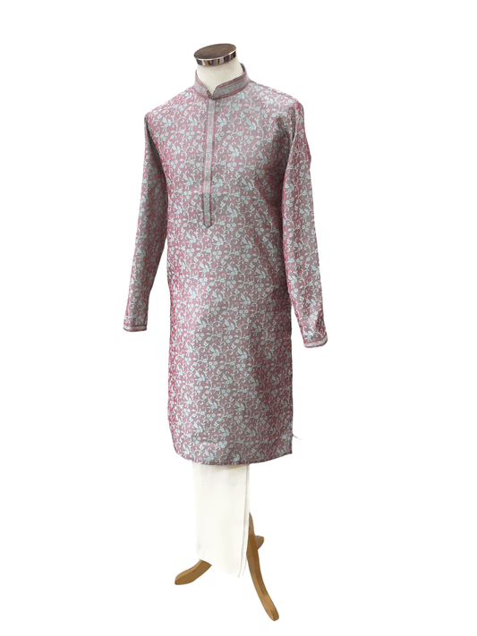 Mens Indian Kurta Set - Handloom Brocade - Multi Coloured - SEN2209 KC0422 - Prachy Creations
