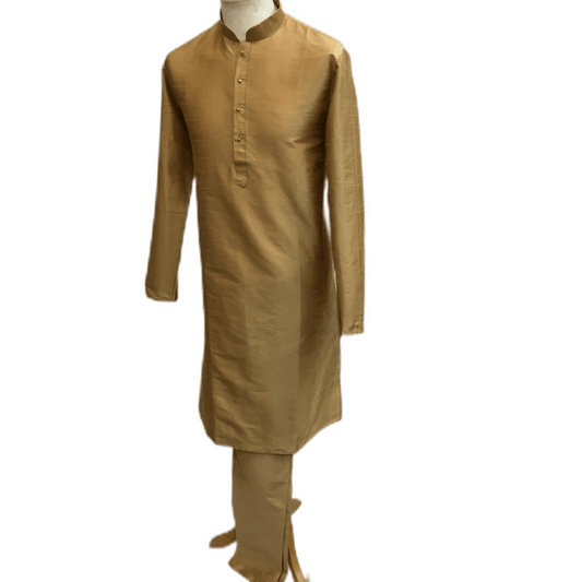 Mens Silky Gold Kurta Sets -MIx N Match with waistcoats and Dupattas - VL1912 KV1119 - Prachy Creations