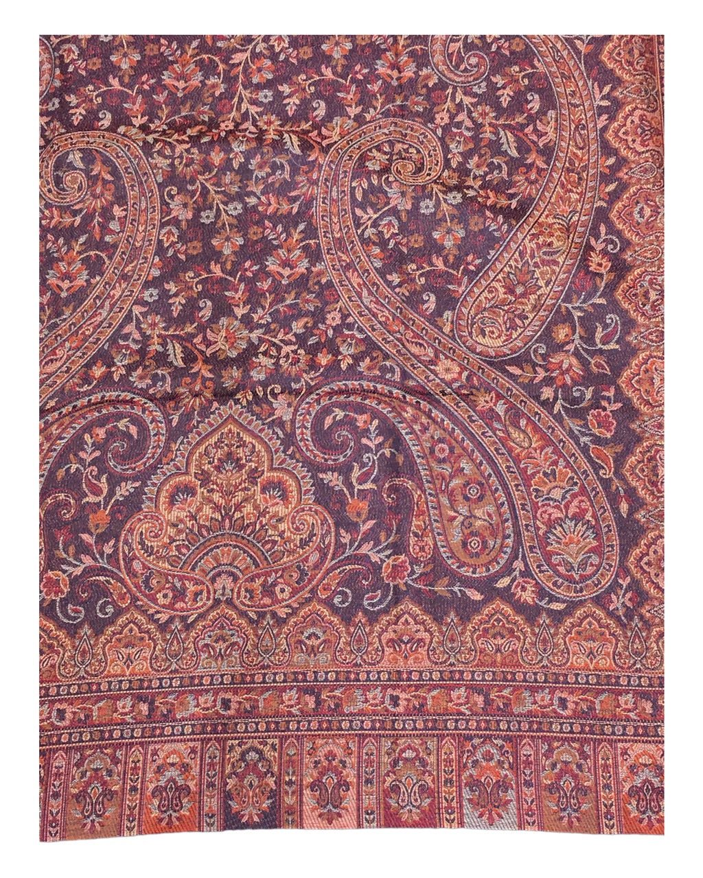 Purple - Soft Art Wool Handloom Woven Shawl - UK Stock - 24hr - NTC2209 KT 1022 - Prachy Creations