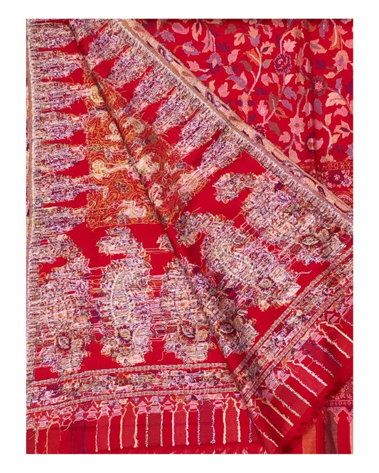 Red - Soft Handloom Pashmina Stole - UK Stock - NTC2203 KC 1022 - Prachy Creations