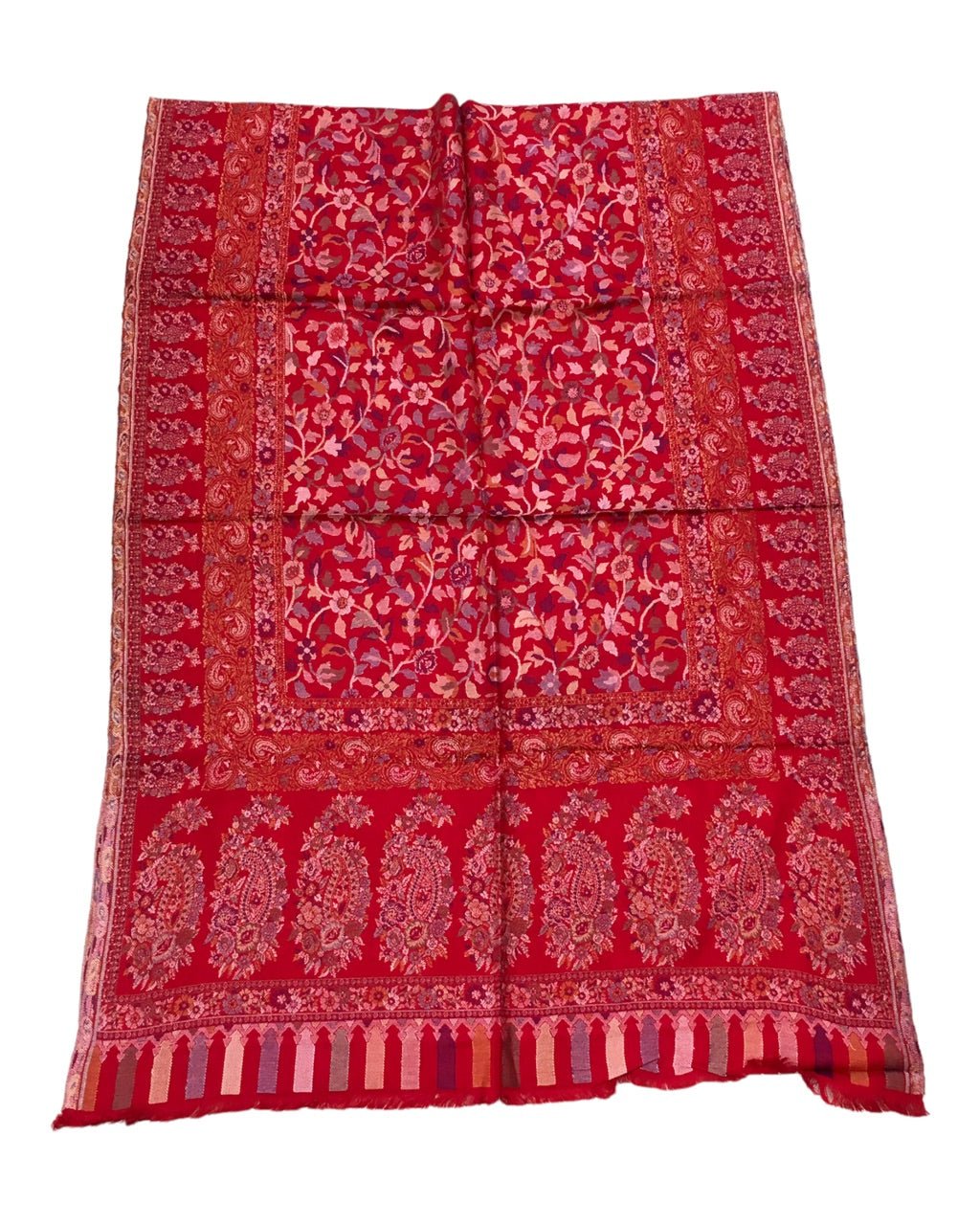 Red - Soft Handloom Pashmina Stole - UK Stock - NTC2203 KC 1022 - Prachy Creations