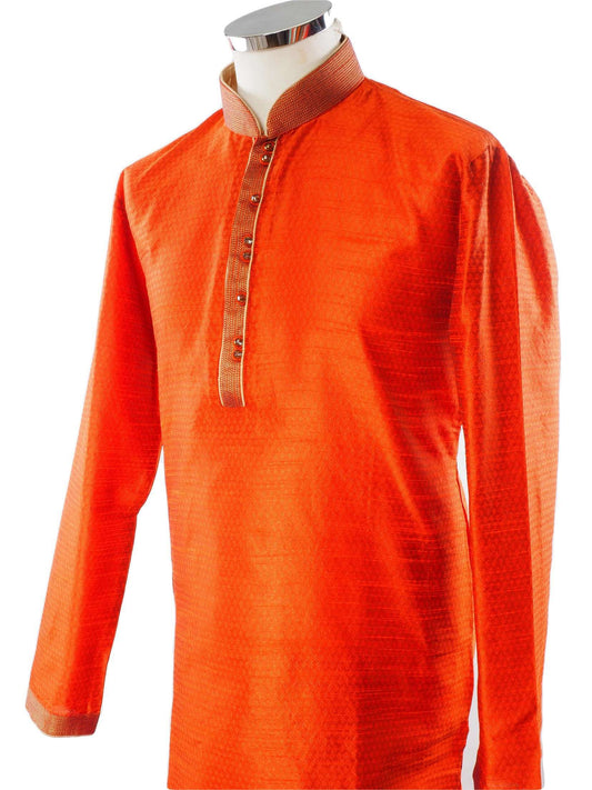 Rust Mens Kurta set - Bollywood, Weddings, Fancy Dress - SNC586VT-RST - Prachy Creations