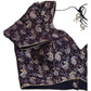 36" Bust (UK 10) Navy Blue with Maroon - Banarasi Brocade Saree / Lehenga blouse - Can be let out to size 12  - VFJ250 01KY25