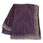 Plum / Purple - Satin Crepe - Party Wear Embroidered Saree with Blouse Piece - SP2504011 VP