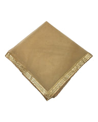 Large Soft Net Dupatta with Gold Beaded Border - Mix N Match -  HSK2307 RP 1023