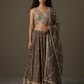 Size UK 12 (38" Bust) Adjustable to Size 14 - Antique Gold - Silky Lehenga Set - Mehndi / Sangeet / Bridesmaids / Weddings / Garba  - UK Stock - 24h Dispatch - JF10906 05PA26