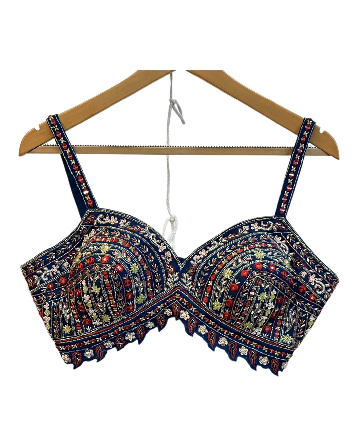 UK 12 / 38" - Petrol Blue Floral Printed - Designer Ladies Indian Short Top Palazzo Trousers Suit - UK Stock - 2/3 days delivery - VMK PUSHPA PR